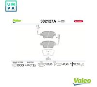 BRAKE PAD SET DISC BRAKE 302127A FOR FIAT GRANDE/PUNTO/Van ABARTH 1.2L 4cyl 1.4L