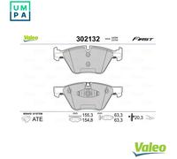 Valeo Front Brake Pad Set 302132 – Set of 4 for BMW