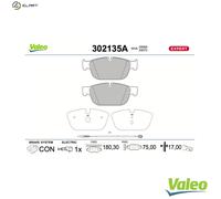 BRAKE PAD SET DISC BRAKE 302135A FOR PEUGEOT 508/SW/Van CITROËN C5/III/Break DS4