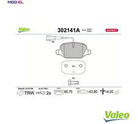 VALEO 302141A Brake pad set