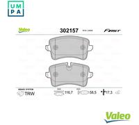 BRAKE PAD SET DISC BRAKE 302157 FOR AUDI A4/S4 A5/S5 Q5/SUV CAHA/CMGA 2.0L 4cyl