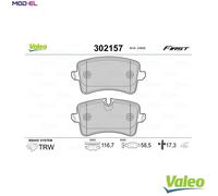 VALEO 302157 Brake pad set