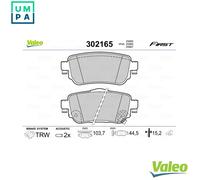 VALEO 302165 Brake pad set