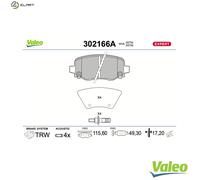 BRAKE PAD SET DISC BRAKE 302166A FOR JEEP EBS/EBT 2.0L ED6/ED8/EDD 2.4L 4cyl