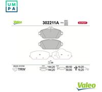 VALEO 302211A Brake pad set