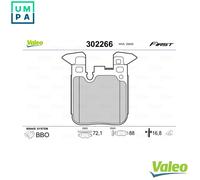 VALEO 302266 Brake pad set