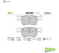 VALEO 302269 Brake pad set