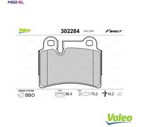 VALEO 302284 Brake pad set