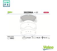 VALEO 302296A Brake pad set