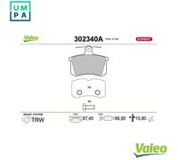 VALEO 302340A Brake pad set