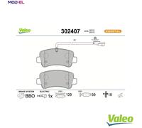 VALEO 302407 Brake pad set