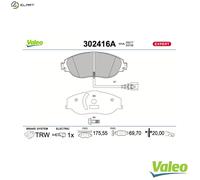 VALEO 302416A Brake pad set