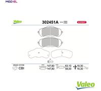BRAKE PAD SET DISC BRAKE 302451A FOR PEUGEOT PARTNER/Box/Body/MPV RIFTER 308