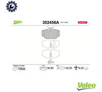 BRAKE PAD SET DISC BRAKE 302456A FOR LAND ROVER DISCOVERY/II RANGE 15/10P 2.5L