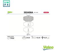 BRAKE PAD SET DISC BRAKE 302456A FOR LAND ROVER DISCOVERY/II RANGE 15/10P 2.5L