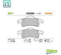 BRAKE PAD SET DISC BRAKE 302504 FOR JEEP GRAND/CHEROKEE/II EXA 3.1L ENF 2.7L