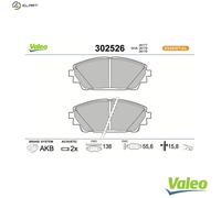 VALEO 302526 Brake pad set
