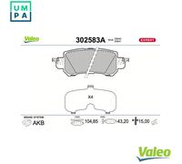 VALEO 302583A Brake pad set
