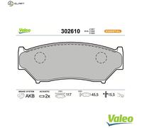 VALEO 302610 Brake pad set