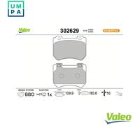 VALEO 302629 Brake pad set