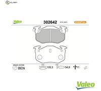 VALEO 302642 Brake pad set