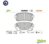 Valeo Brake Pad Set 302665 – Rear Axle Disc Brake, fits Hyundai ix35/Tucson & Kia 1.7L