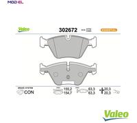 VALEO 302672 Brake pad set