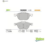 VALEO 302695 Brake pad set