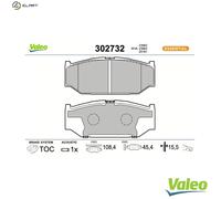 VALEO 302732 Brake pad set