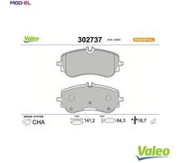 VALEO 302737 Brake pad set