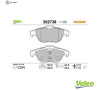 Brake pads Rear Axle 302738 VALEO for MERCEDES-BENZ C-CLASS C-CLASS T-Model