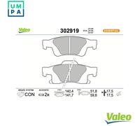 VALEO 302919 Brake pad set