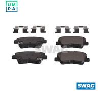 SWAG Autoteile Brake Pad Set 33 10 7172 - Rear Axle Disc Brake - for Hyundai, Kia, Ssangyong