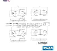 Brake pads Front Axle 33 10 7998 SWAG for FIAT PEUGEOT CITROËN OPEL
