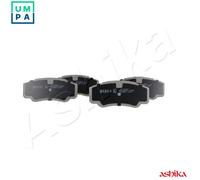 Brake pads Rear Axle 51-00-00010 ASHIKA for PEUGEOT FIAT CITROËN
