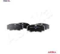 Brake pads Rear Axle 51-00-00010 ASHIKA for PEUGEOT FIAT CITROËN