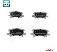 Brake pads Rear Axle 51-02-211 ASHIKA for LEXUS RX