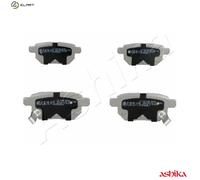 Brake pads Rear Axle 51-02-214 ASHIKA for TOYOTA ASTON MARTIN SUBARU