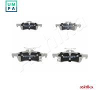 Brake pads Rear Axle 51-02-225 ASHIKA for TOYOTA DAIHATSU HONDA
