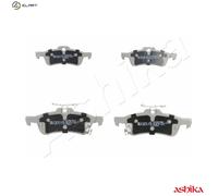 Brake pads Rear Axle 51-02-225 ASHIKA for TOYOTA DAIHATSU HONDA