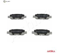 Brake pads Rear Axle 51-07-702 ASHIKA for SUBARU IMPREZA Saloon IMPREZA Estate