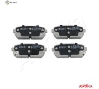 Brake pads Rear Axle 51-0K-K10 ASHIKA for KIA CARENS III MPV