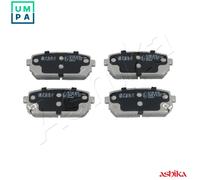 Brake pads Rear Axle 51-0K-K10 ASHIKA for KIA CARENS III MPV