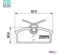 BRAKE PAD SET DISC BRAKE 510705 FOR RENAULT