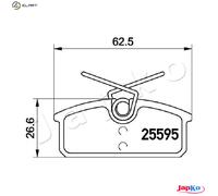 Fits JAPKO 510705 BRAKE PAD SET, DISC BRAKE ⭐UK Stock⭐