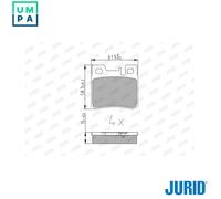 BRAKE PAD SET DISC BRAKE 571435J FOR MERCEDES-BENZ C-CLASS/T-Model 124 2.3L 4cyl