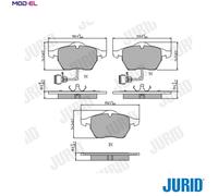 JURID 571512J Brake pad set