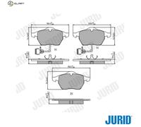 JURID 571512J Brake pad set