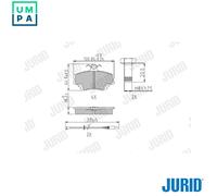 JURID 571526J Brake pad set