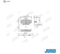 BRAKE PAD SET DISC BRAKE 571526J FOR RENAULT 18/Break/Variable 19/II/Chamade/
